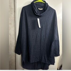 Soft Surroundings dark blue all day tunic‎ cowl neck
oversized
sz S/M